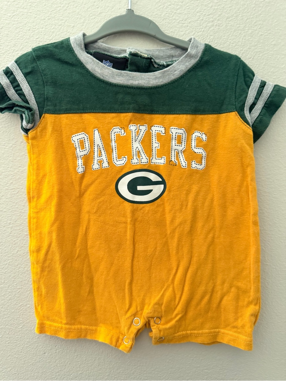 NFL Green and Gold Packers Kids One Piece